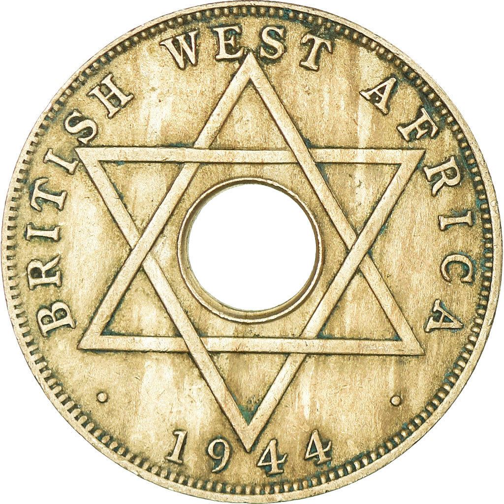 British West Africa | 1/2 Penny Coin | Crown | Hexagram | KM:18 | 1937 - 1947