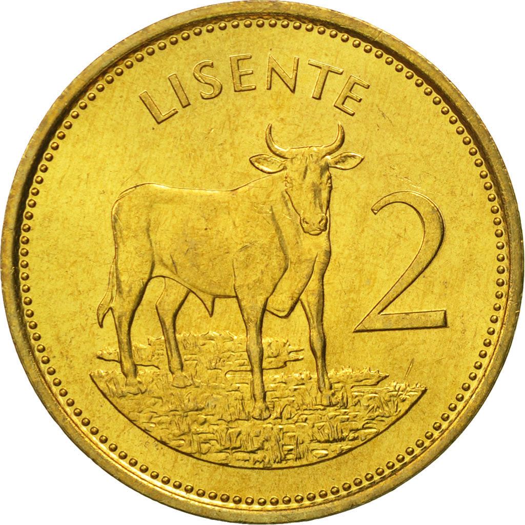 Lesotho | 2 Lisente Coin | Bull | Km:17 | 1979 - 1989