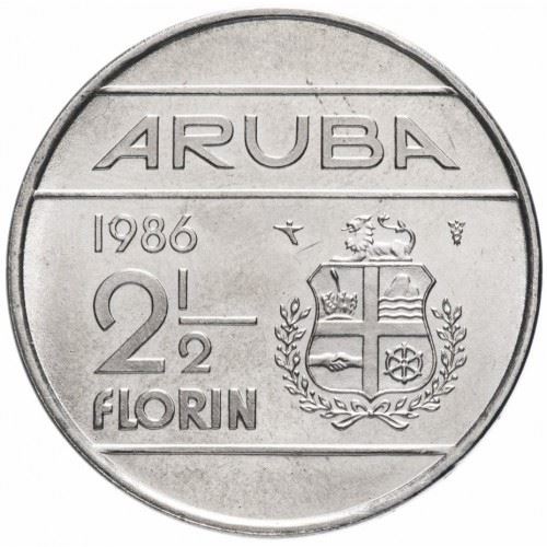 Aruba 2.5 Florin Coin | Queen Beatrix | KM6 | 1986 - 2013