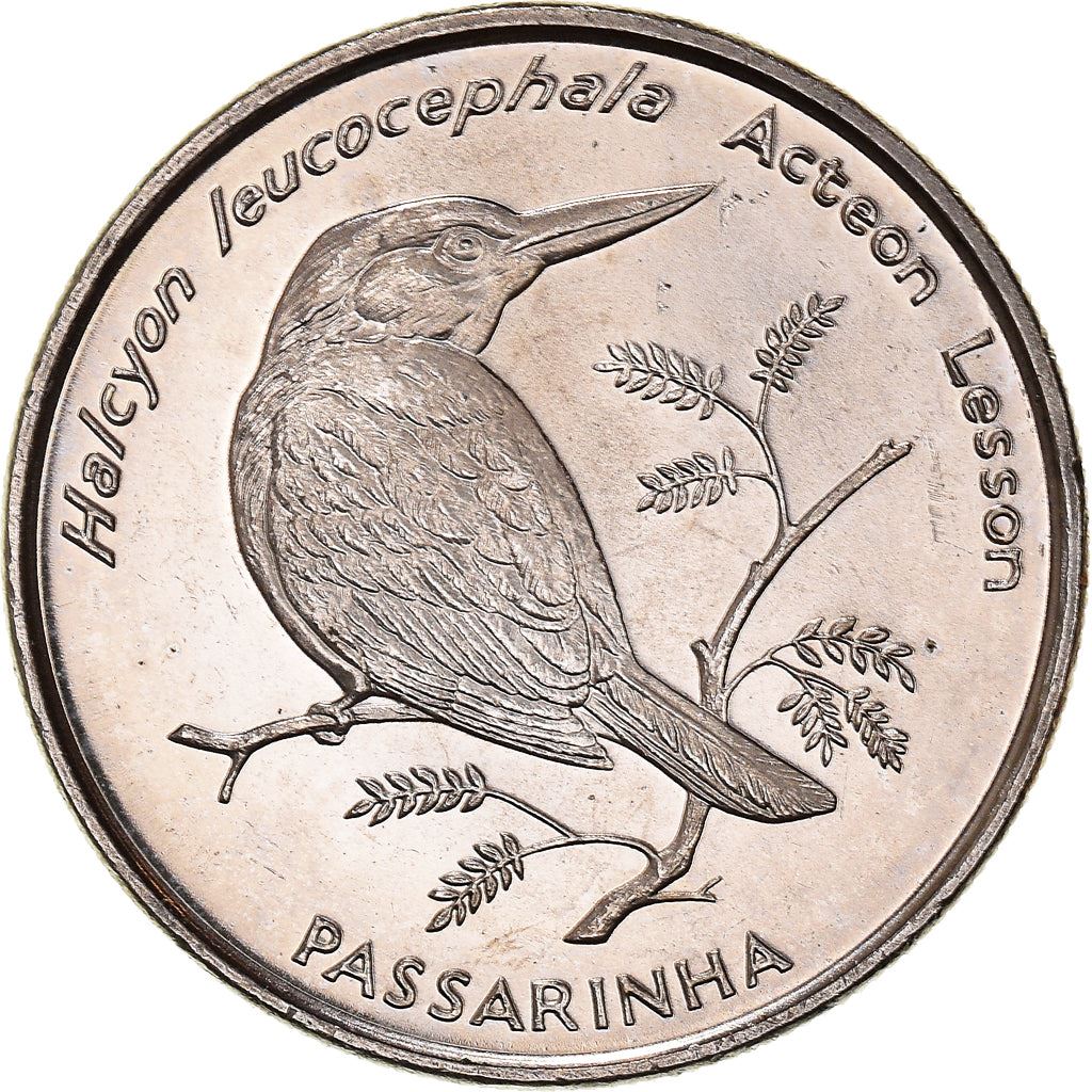Cape Verde 10 Escudos Coin | Brown Headed Kingfisher | KM29 | 1994