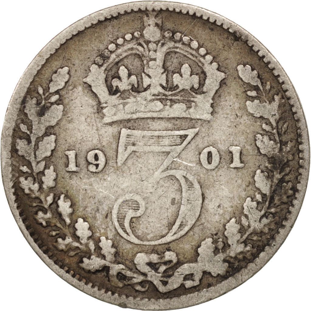 United Kingdom | 3 Pence Coin | Victoria | Km:777 | 1893 - 1901
