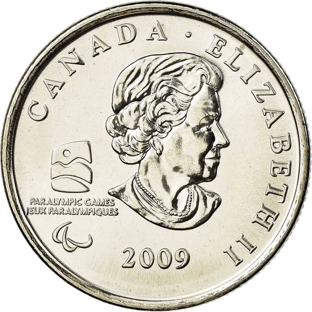Canada | 25 Cents Coin | Nickel plated steel | Sledge Hockey | KM:952 | 2009