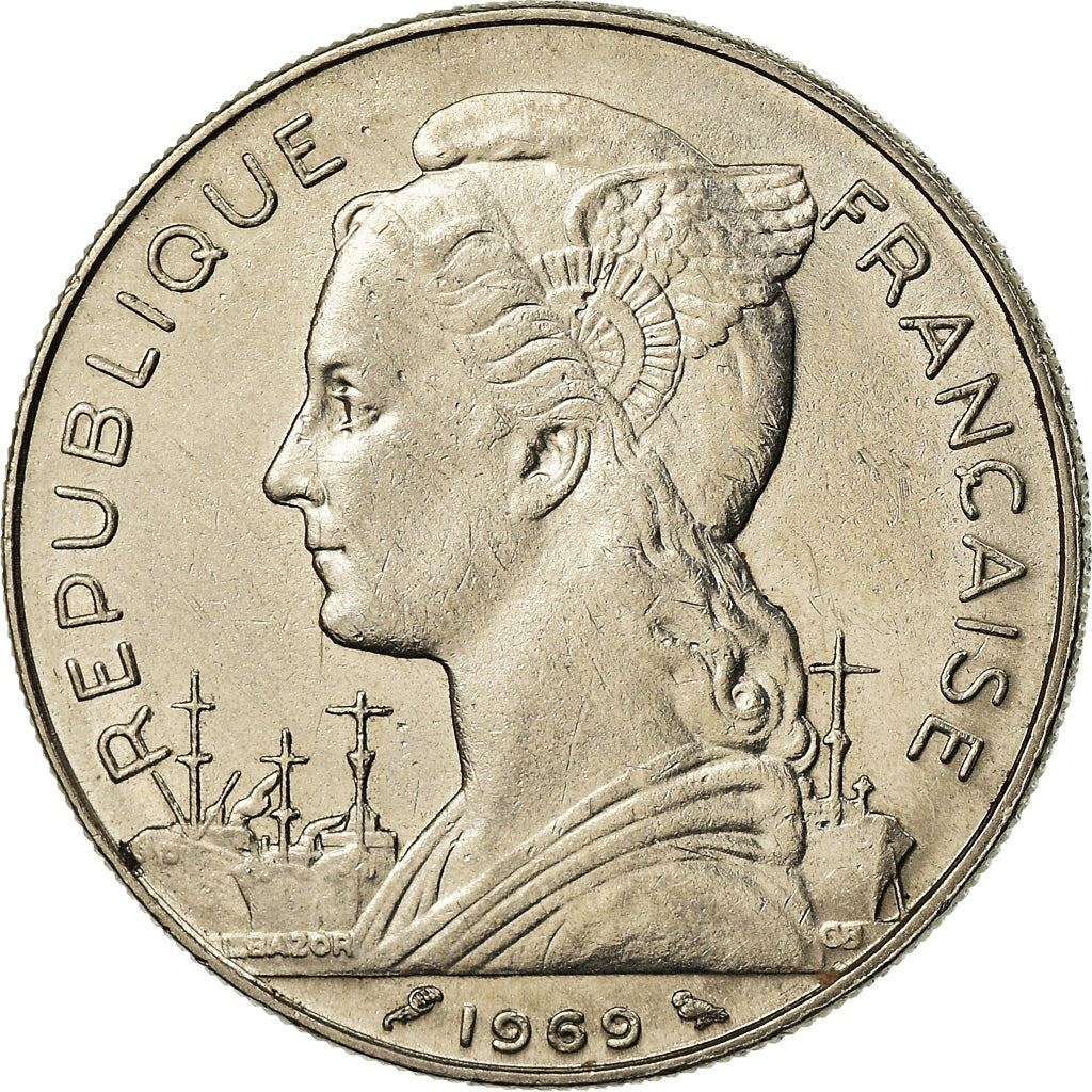 Reunion | 100 Francs Coin | Marianne | Nickel | KM:13 | 1964-1973