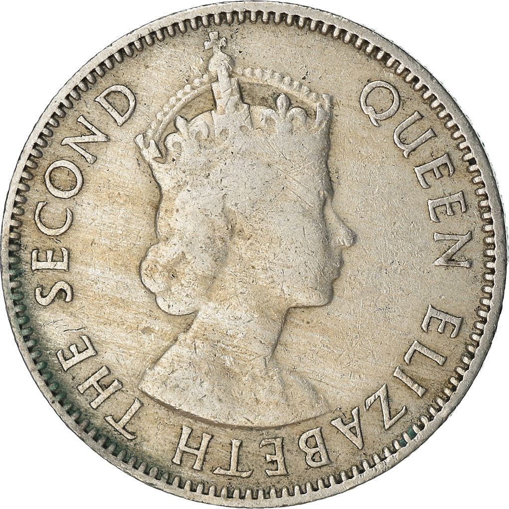 East Africa | 50 Cents Coin | Elizabeth II | Lion | Mountains | Km:36 | 1954 - 1963