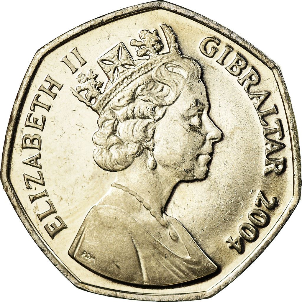 Gibraltar | 50 Pence Coin | Ships | Km:1050 | 2004