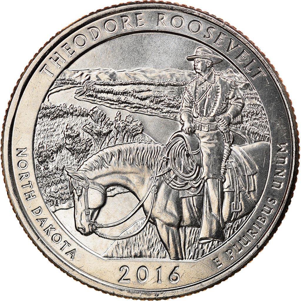United States | 1/4 Dollar Coin | Theodore Roosevelt National Park | Km:638 | 2016
