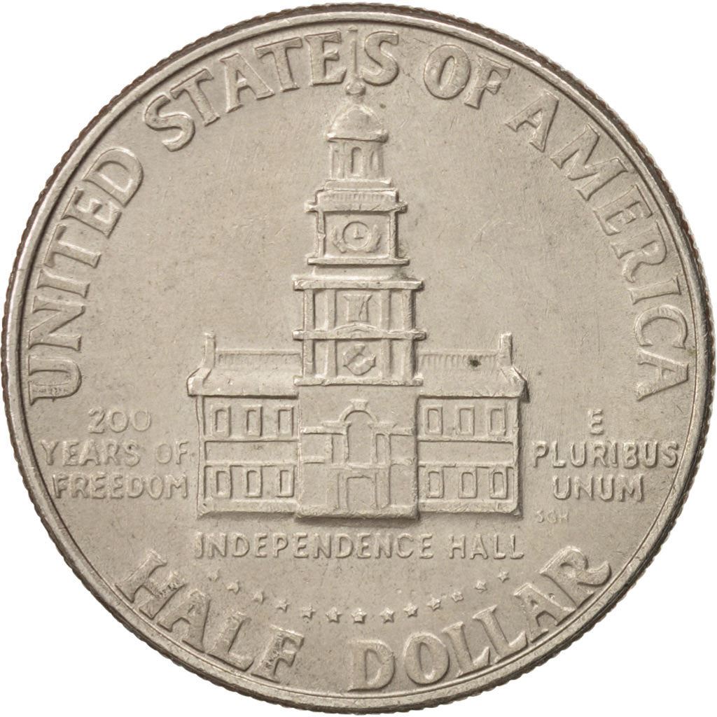 United States | ½ Dollar Coin | Independence Hall | Copper-nickel clad copper | KM:205 | 1976