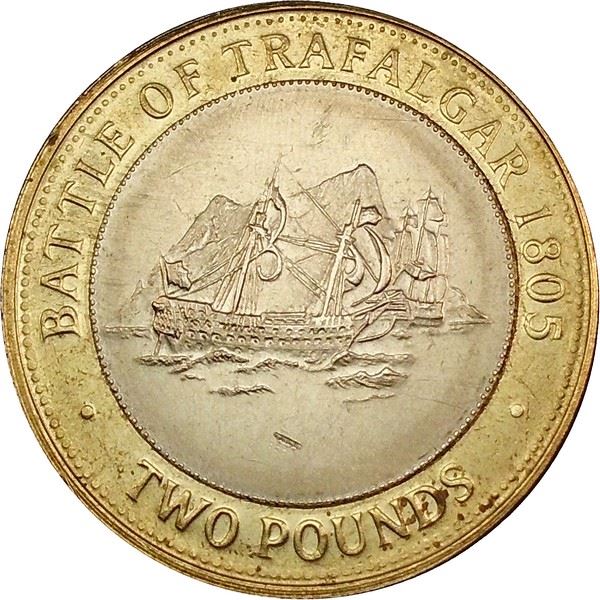 Gibraltar | 2 Pounds Coin | Queen Elizabeth II | KM1106 | 2012 - 2013