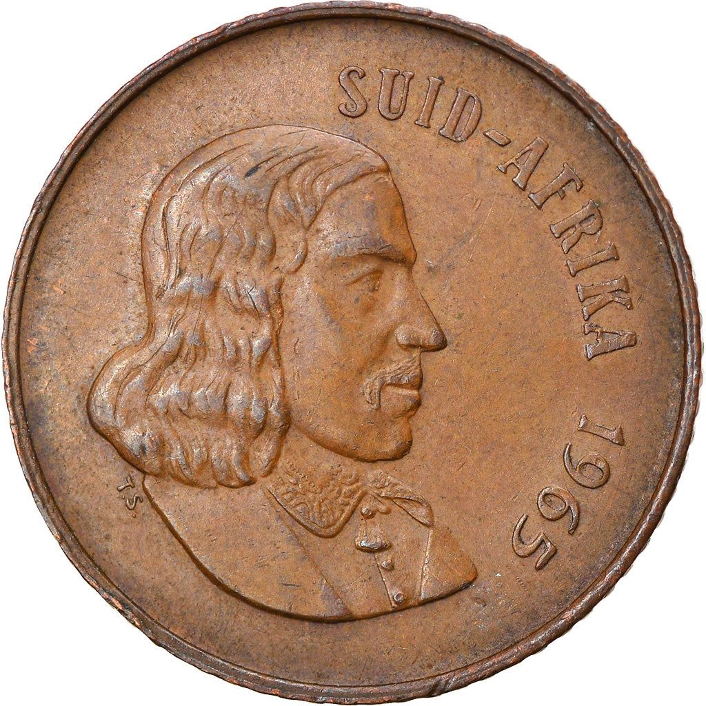 Pièce de 2 Cents d'Afrique du Sud | Légende Afrikaans - SUID-AFRIKA | KM66.2 | 1965 - 1969