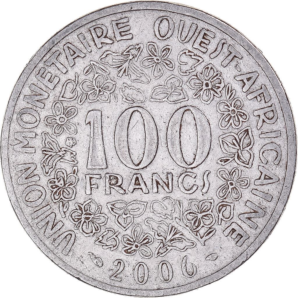 Western African States | 100 Francs Cfa Coin | Emblem of Central Bank | Flowers | Km:19 | 2006 - 2024