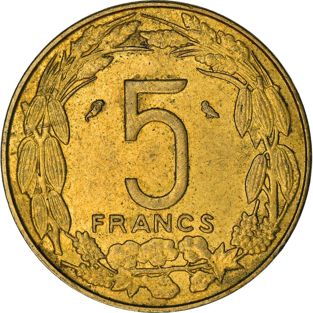 Central African States | 5 Francs Cfa Coin | Antelope | Crops | Km:1 | 1961 - 1962