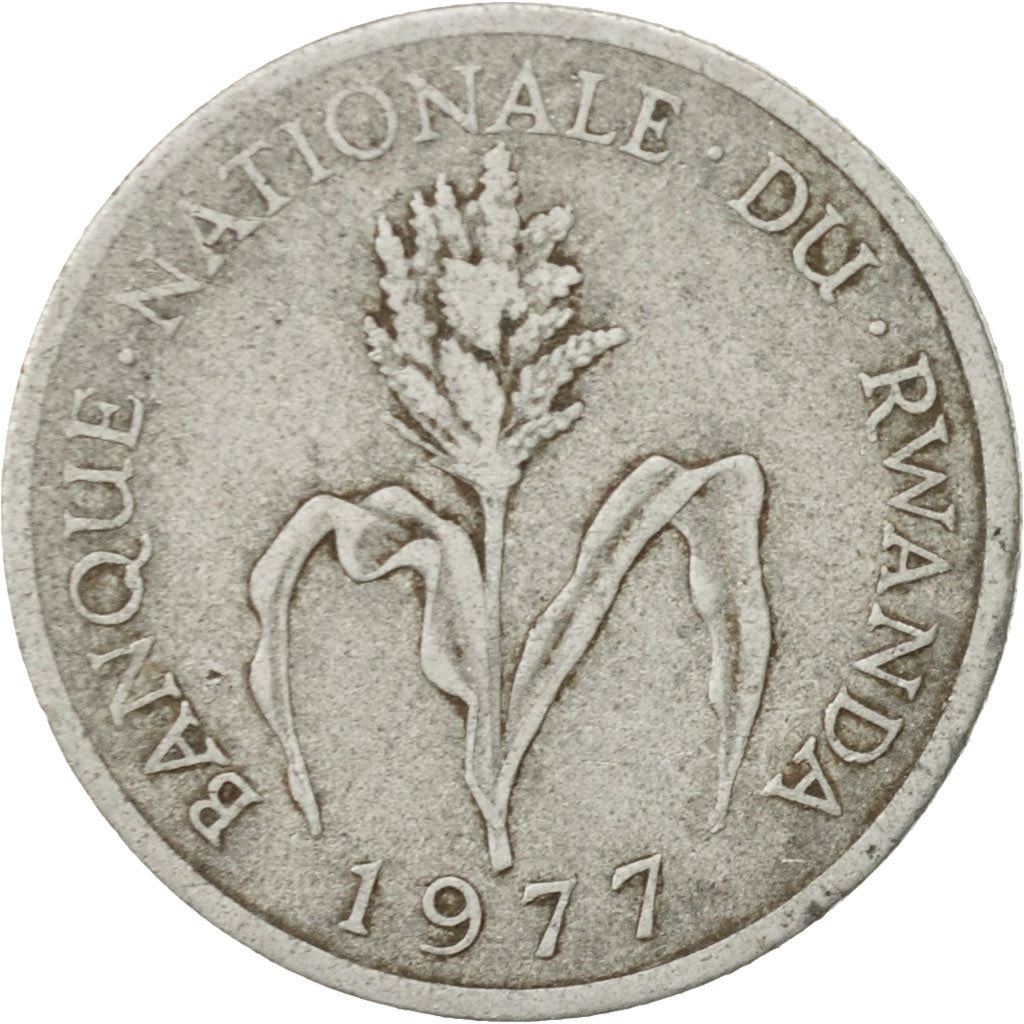 Rwanda | 1 Franc Coin | Millet Flower | Km:12 | 1974 - 1985