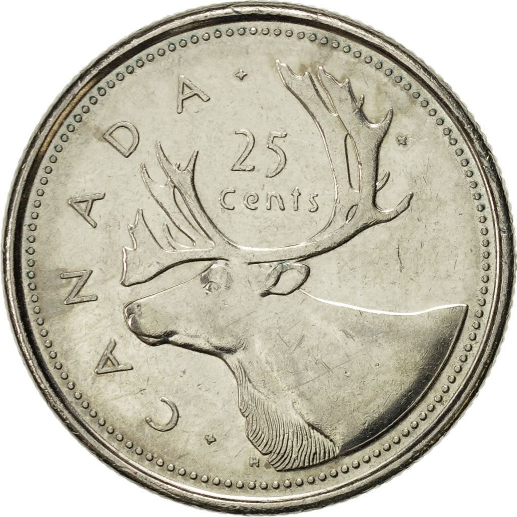 Canada | 25 Cents Coin | Nickel plated steel | Golden Jubilee | KM:448 | 2002