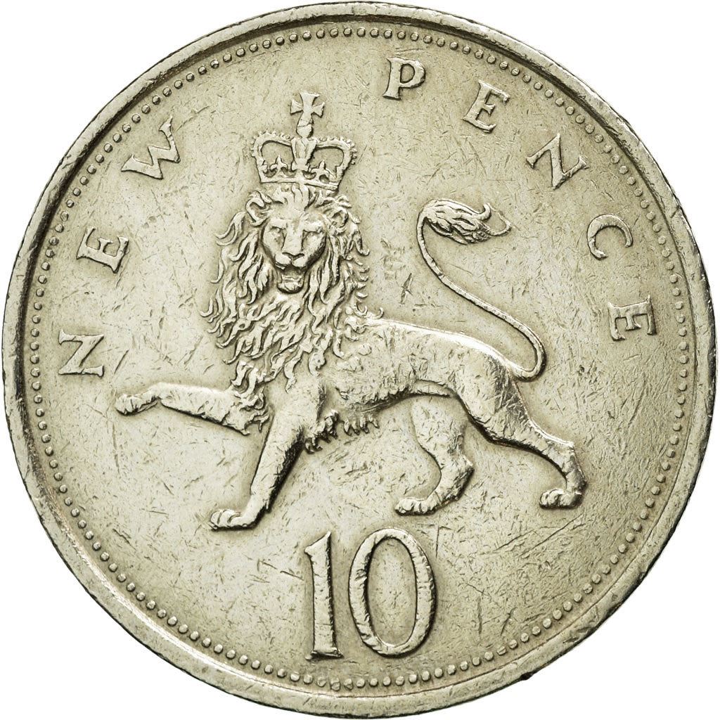United Kingdom | 10 New Pence Coin | Elizabeth II | Km:912 | 1968 - 1981