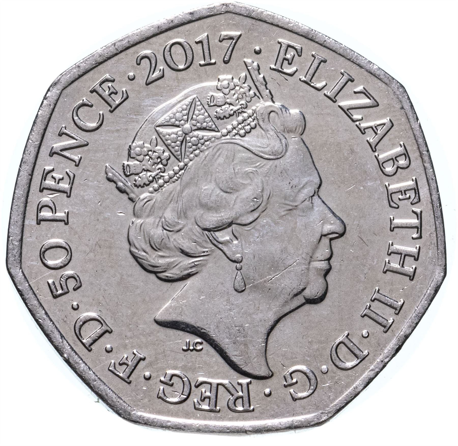 United Kingdom | 50 Pence Coin | Peter Rabbit | KM:1433 | 2017