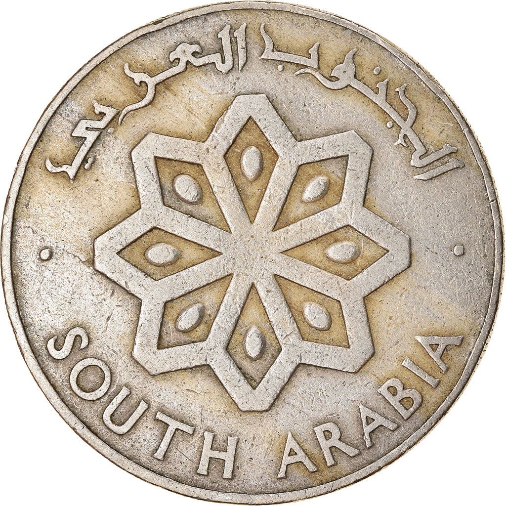 South Arabia | 50 Fils / 1 Dirham Coin | 8-sided Star | Dhow | Km:4 | 1964