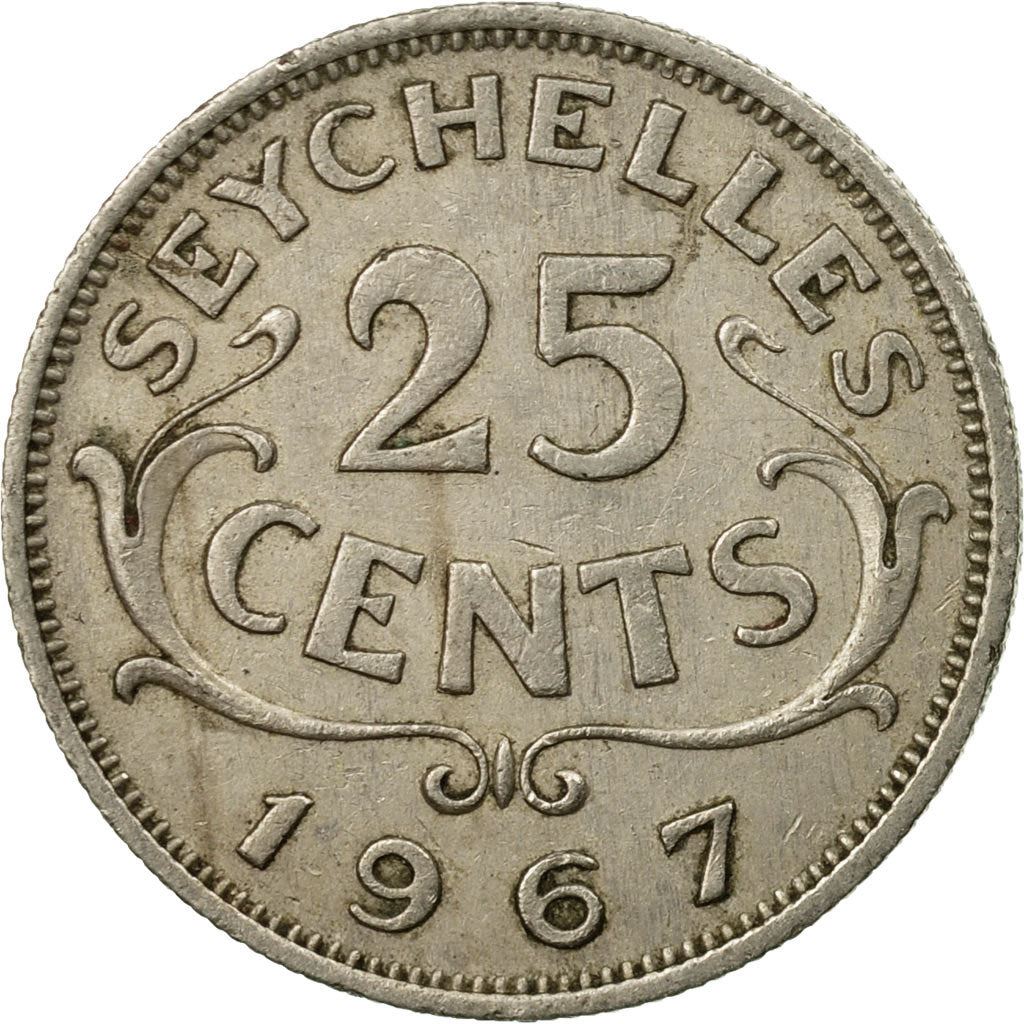 Seychelles | 25 Cents Coin | Elizabeth II | Km:11 | 1954 - 1974