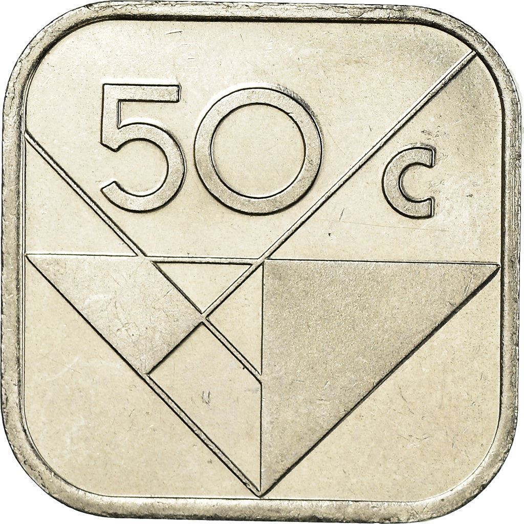 Aruba 50 centų moneta | Karalienė Beatrix | Willem Alexander | KM4 | 1986 - 2019