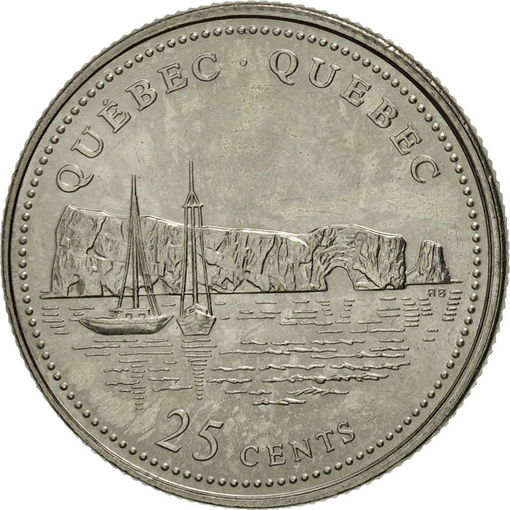 Canada | 25 Cents Coin | Quebec | Nickel | KM:234 | 1992