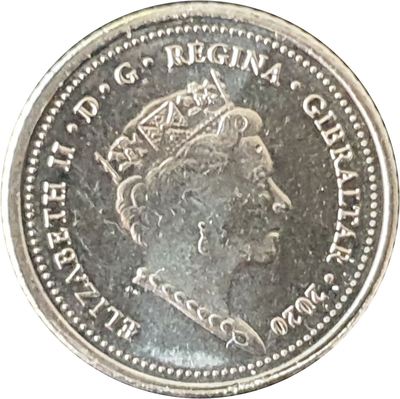 Gibraltar | 5 Pence Coin | Queen Elizabeth II | Windsor Bridge | 2020