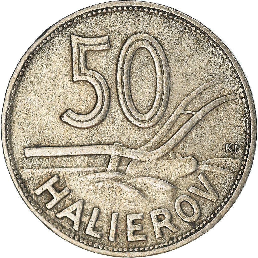 Slovakia 50 Halierov Coin | Plow | KM5 | 1940 - 1941