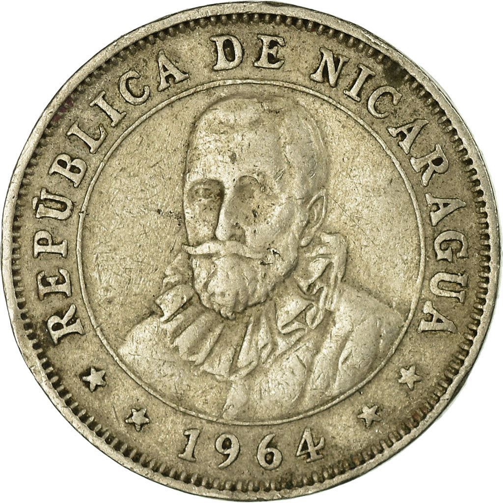 Nicaragua | 10 Centavos Coin | Explorer | Sun | Volcanos | Km:17.2 | 1962 - 1965
