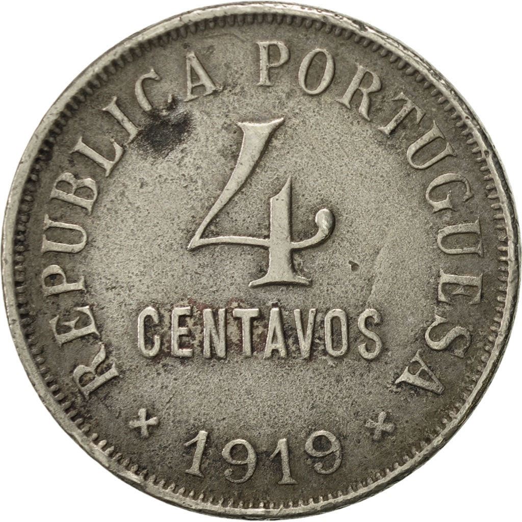Portugal | Moeda de 4 Cêntimos | Cobre-Níquel | Km:566 | 1917 - 1919