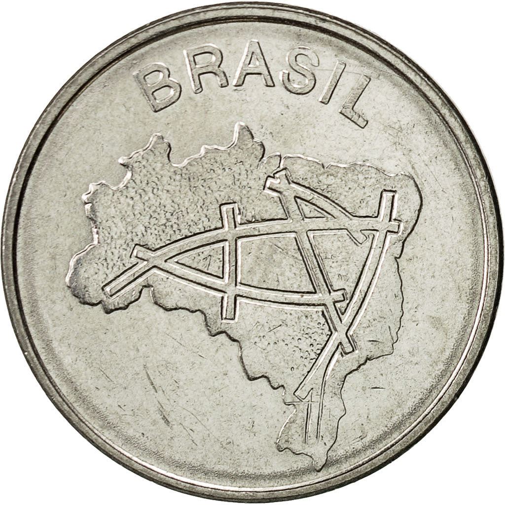 Brazil | 10 Cruzeiros Coin | Brazil's main roads | Km:592 | 1985 - 1986