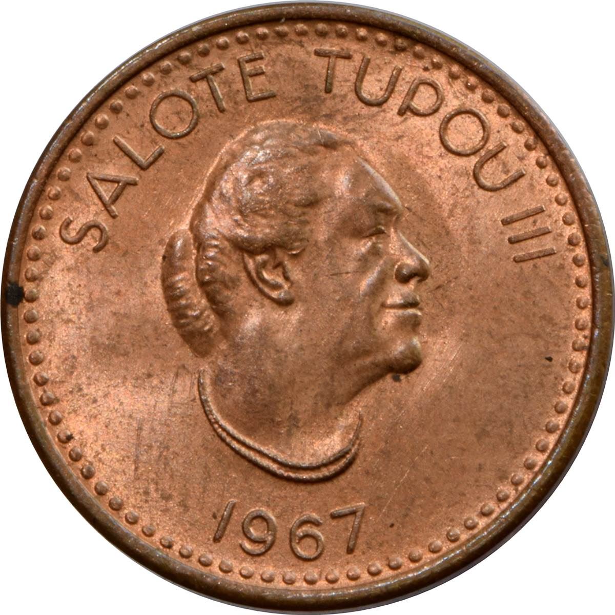 Tonga | 1 moneta Seniti | Regina Tupou III | Tartaruga | KM:4 | 1967