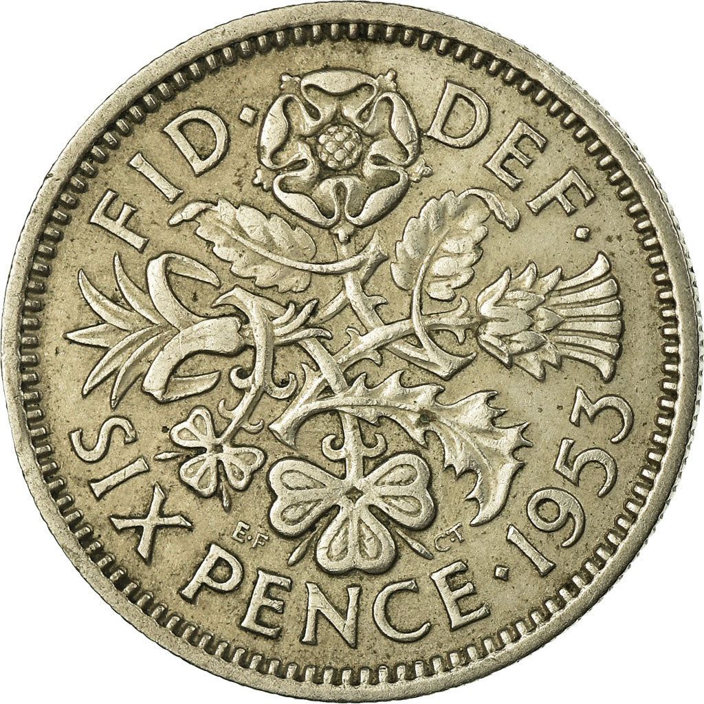United Kingdom | 6 Pence Coin | Elizabeth II | Km:889 | 1953