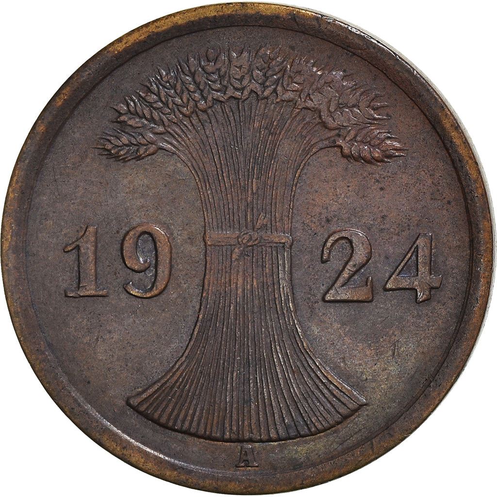 Germany | 2 Rentenpfennig Coin | Bronze | KM:31 | 1923 - 1924