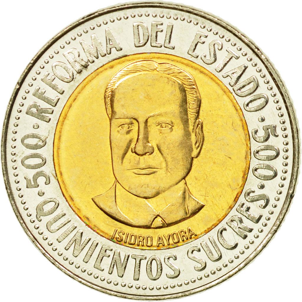 Ecuador | 500 Sucres Coin | Bimetallic | State Reform | Km:97 | 1995