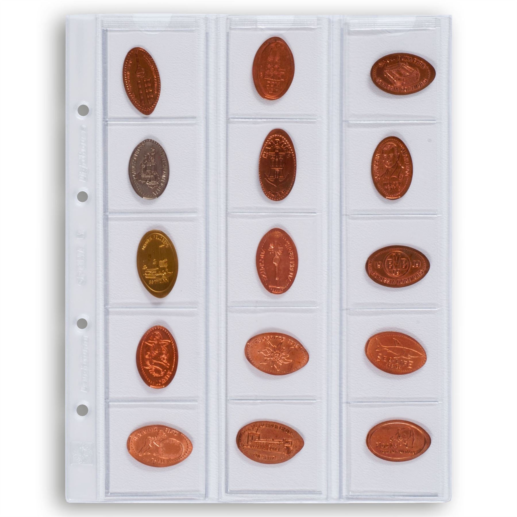 OPTIMA Coin Sheets for Ring Binders | Packs of 5 | Different Pocket Configurations