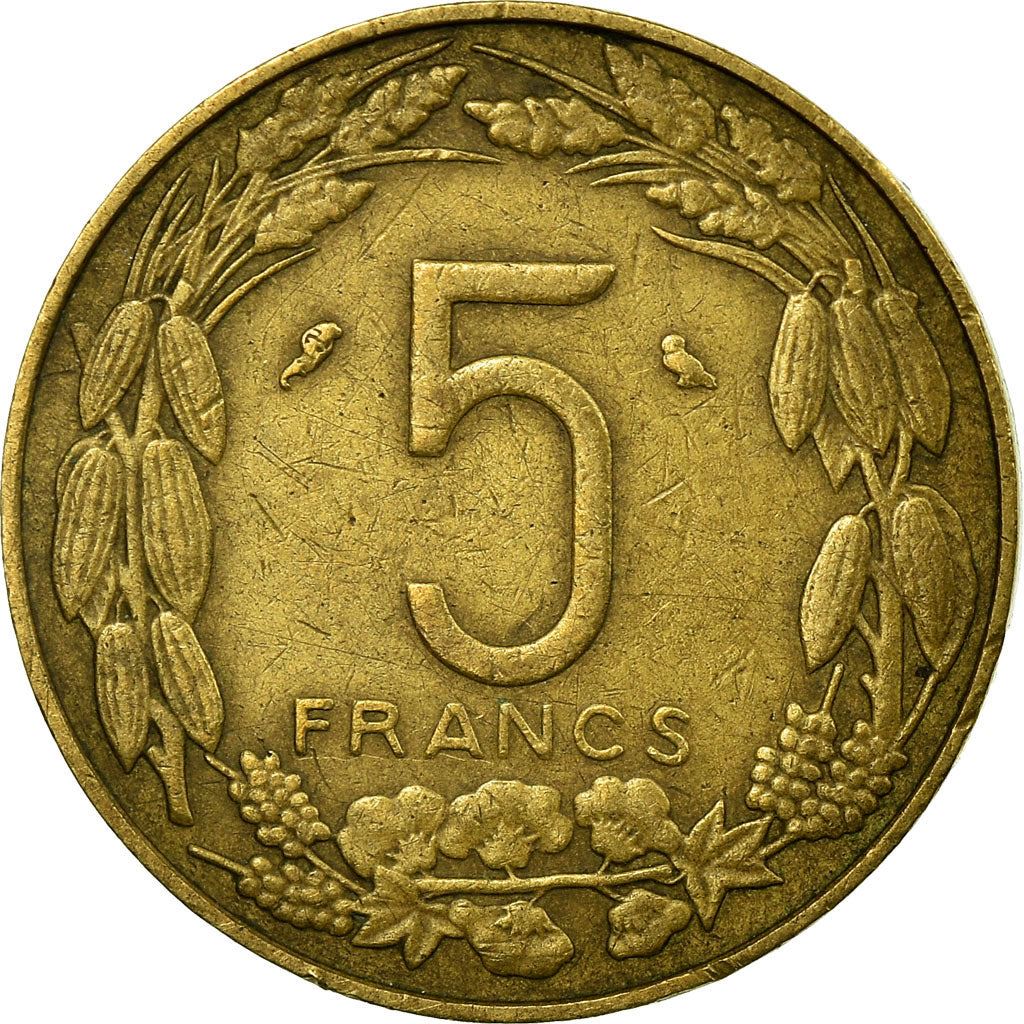 Central African States | 5 Francs Cfa Coin | Antelope | Crops | Km:1 | 1961 - 1962