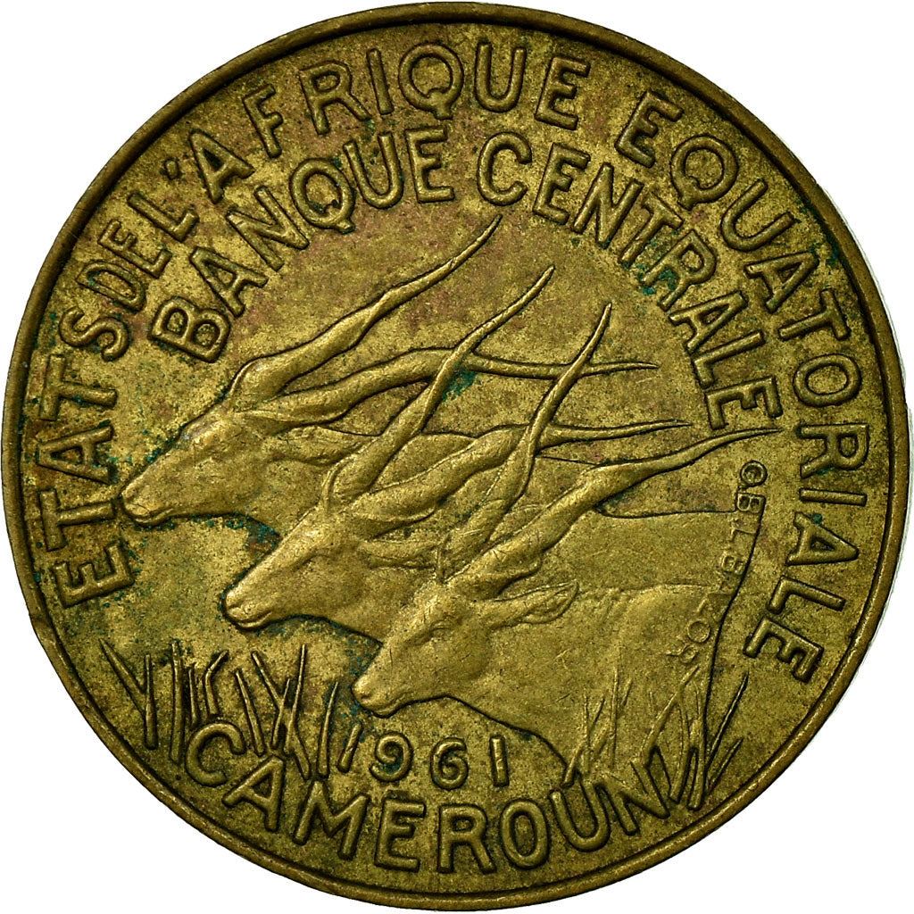 Central African States | 5 Francs Cfa Coin | Antelope | Crops | Km:1 | 1961 - 1962