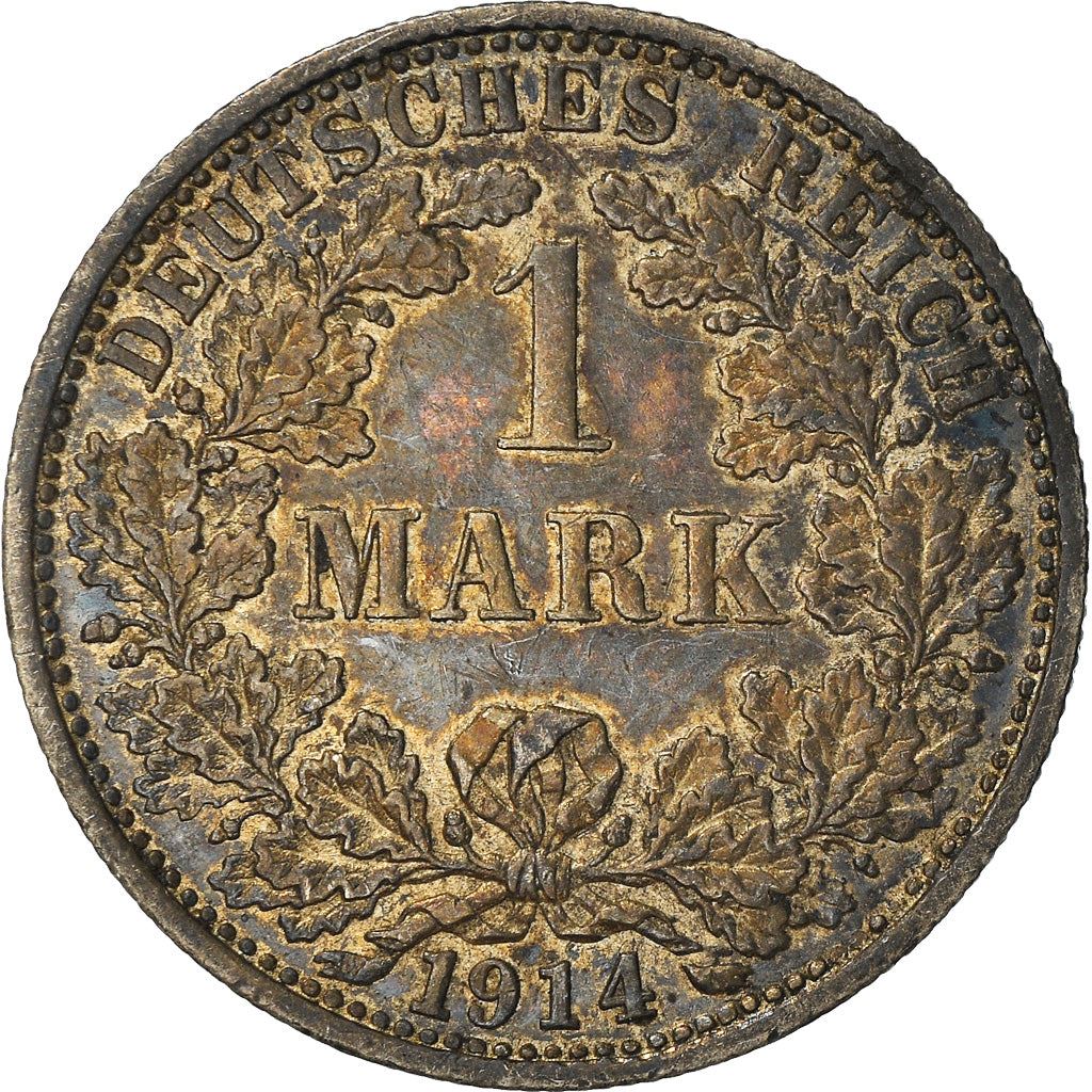 German Empire 1 Mark Coin | Deutsches Reich | Wilhelm II | Type 2 - Small Shield | KM14 | 1891 - 1916