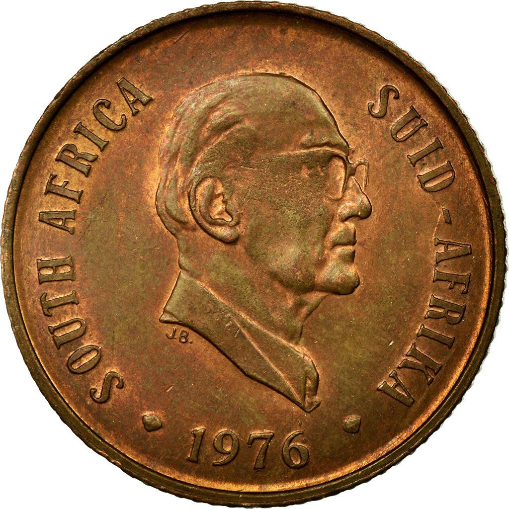 South Africa 2 Cents Coin | Jacobus J. Fouche | KM92 | 1976