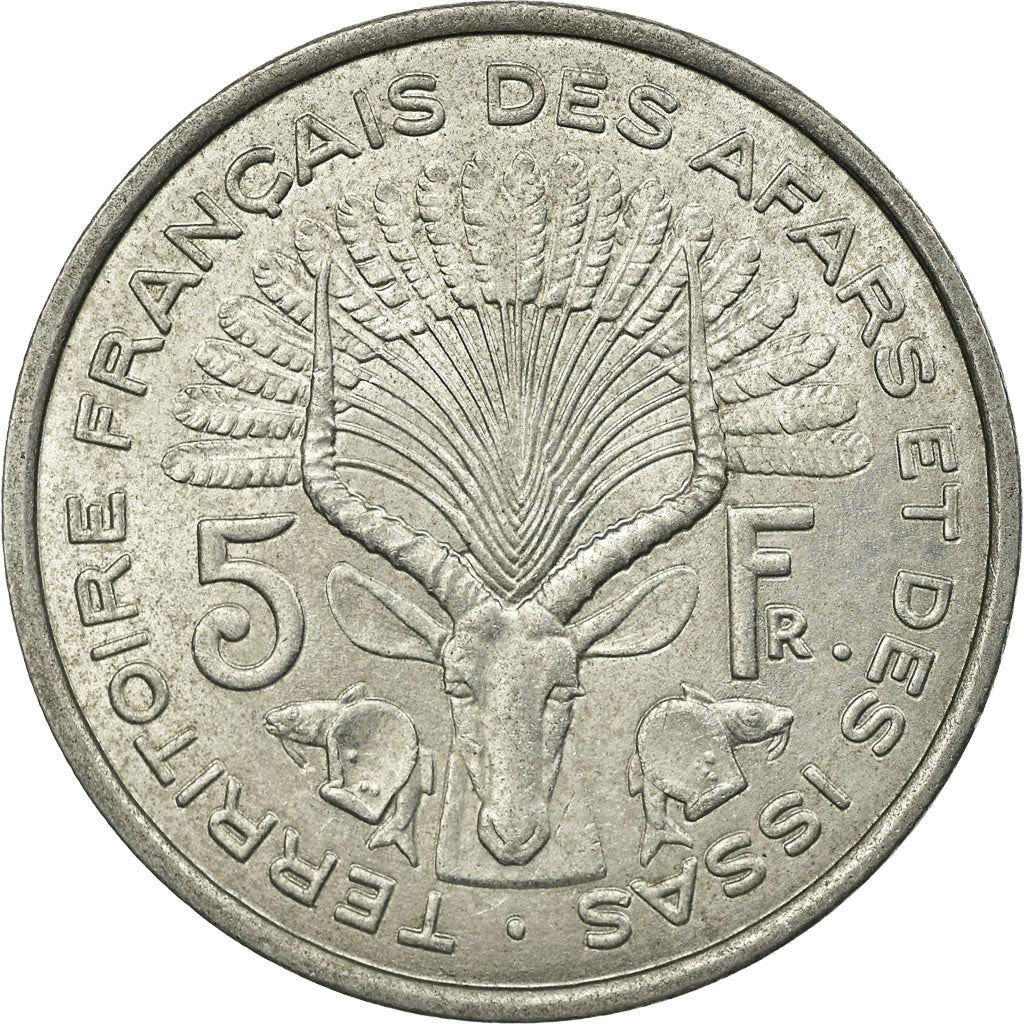 Afars and Issas | 5 Francs Coin | Marianne | Lyre Antelope | Km:14 | 1968 - 1975