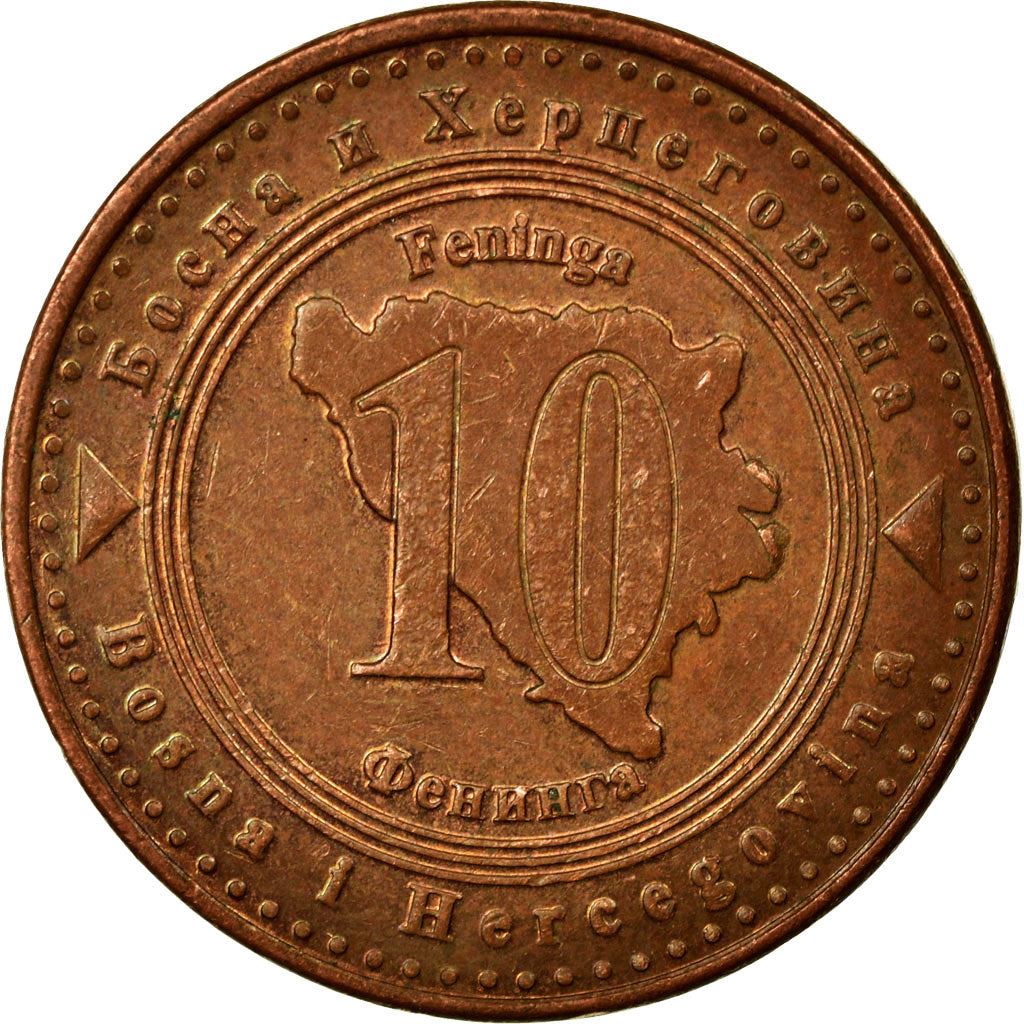 Bosnia and Herzegovina | 10 Feninga Coin | Map of Bosnia | Km:115 | 1998 - 2025