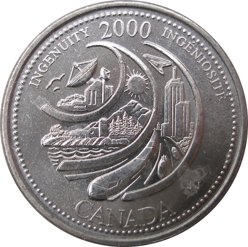 Canada | 25 Cents Coin | Ingenuity | Nickel | KM:380 | 2000