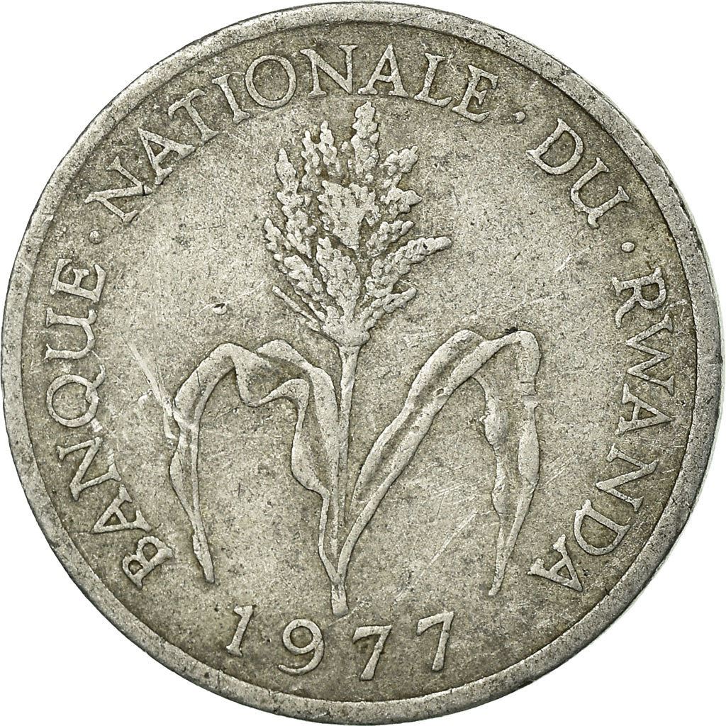 Rwanda | 1 Franc Coin | Millet Flower | Km:12 | 1974 - 1985