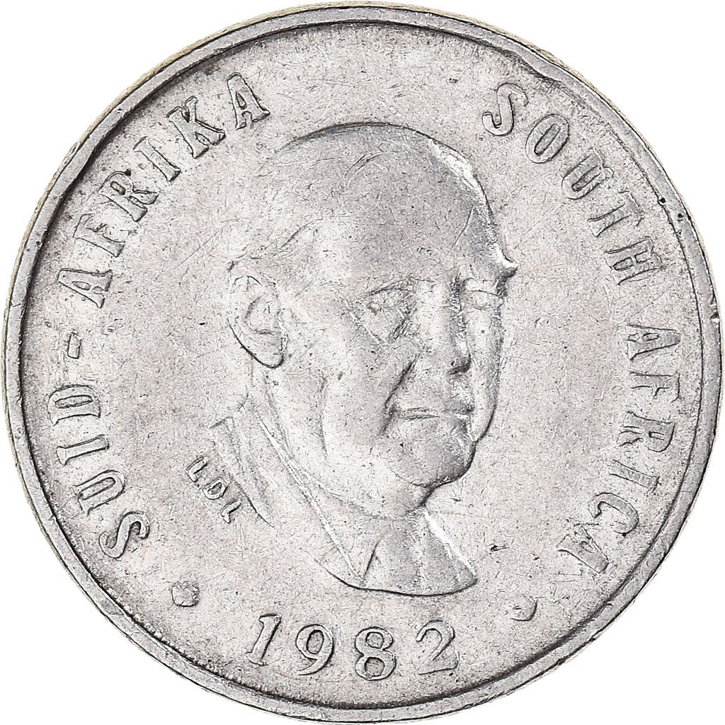 Sydafrika 5 Cents Mynt | Balthazar J. Vorster | KM111 | 1982