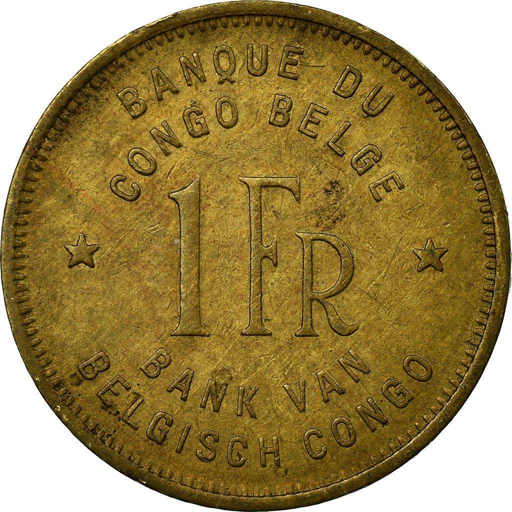 Belgian Congo | 1 Franc Coin | Elephant | Km:26 | 1944 - 1949