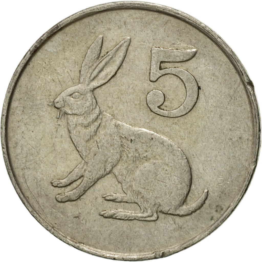 Zimbabwe | 5 Cents Coin | Scrub hare | Km:2 | 1980 - 1999