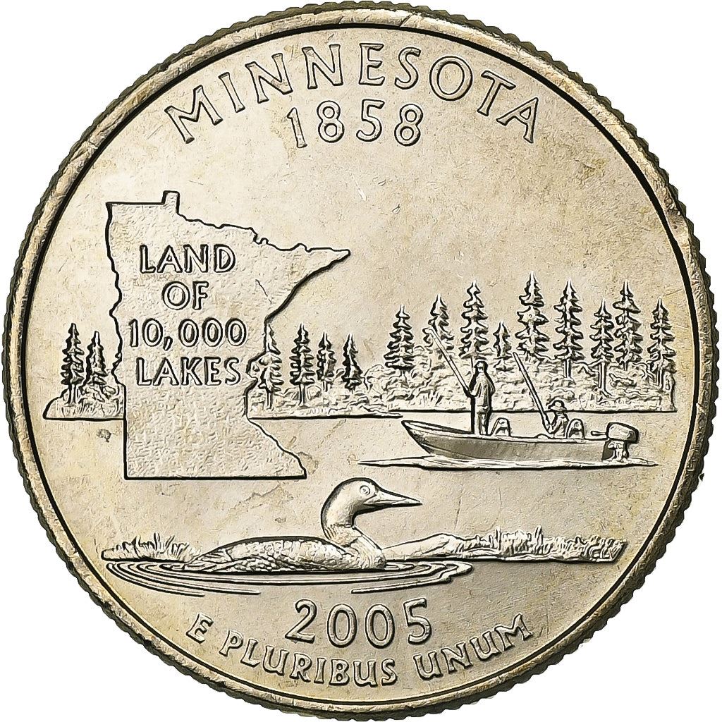 United States | 1/4 Dollar Coin | Minnesota | Km:371 | 2005