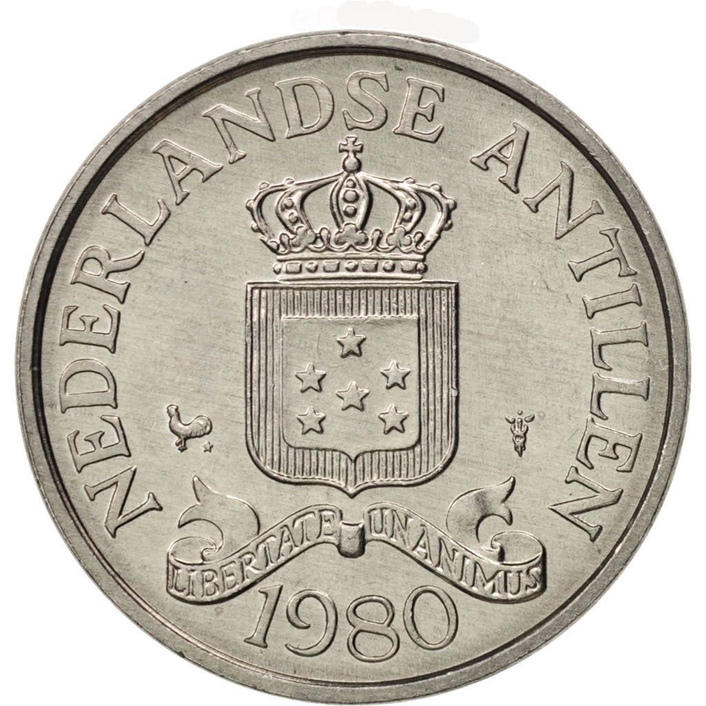 Netherlands Antilles | 2.5 Cents Coin | Aluminium | Crown | Coat of Arms | Km:9A | 1979 - 1985