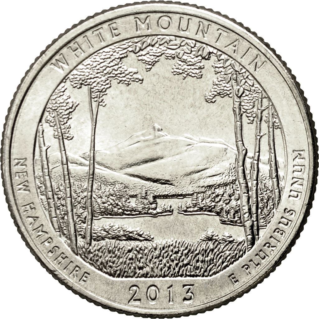 United States | 1/4 Dollar Coin | White Mountain Forest | Km:542 | 2013