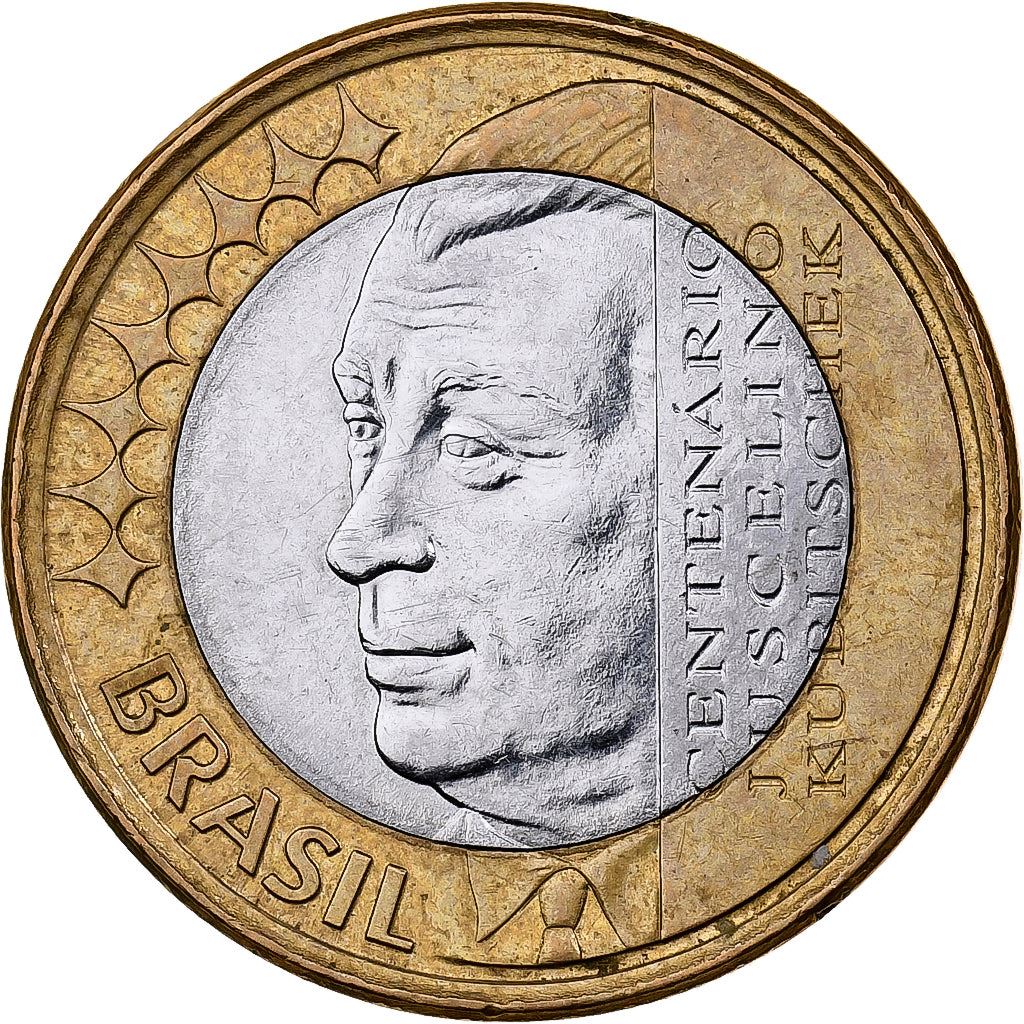Brazil | 1 Real Coin | Juscelino Kubitschek | Km:656 | 2002