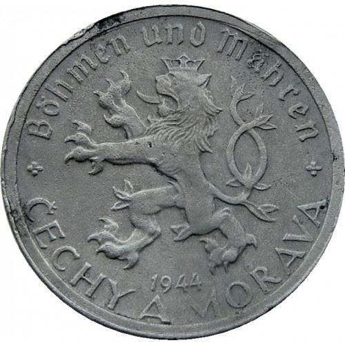 Bohemen en Moravië | 20 Haleru Munt | Leeuw | Sikkel | 1940 - 1944
