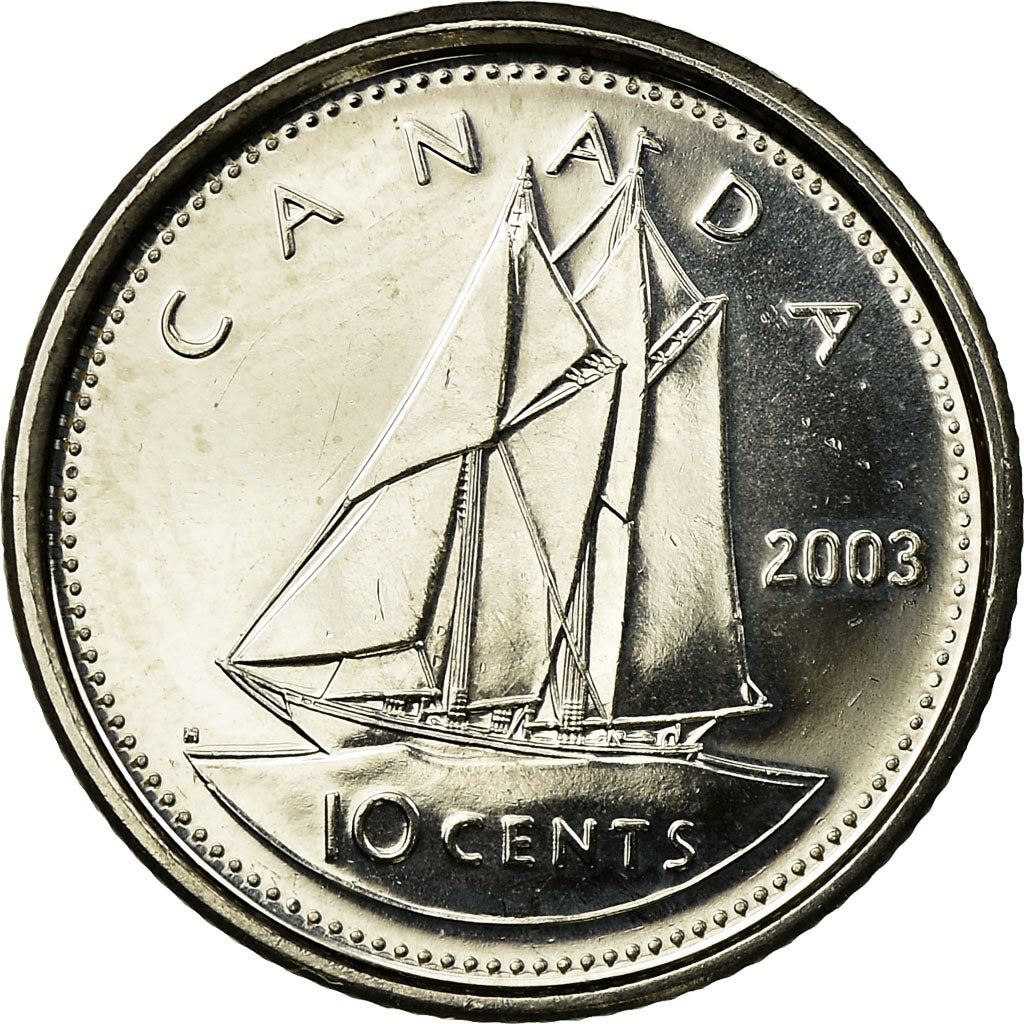 Canada | 10 Cents Coin | the Bluenose | Km:183B | 1999 - 2003